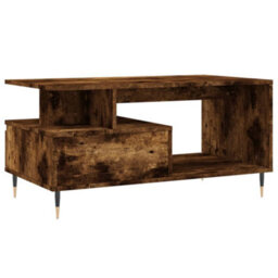 Berkfield Coffee Table Smoked Oak 90X49X45 Cm Engineered Wood - thumbnail 8