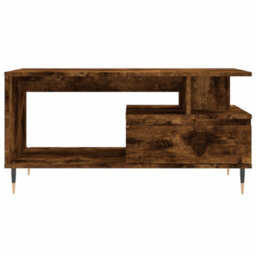 Berkfield Coffee Table Smoked Oak 90X49X45 Cm Engineered Wood - thumbnail 5