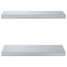 Berkfield Wall Shelves 2 Pcs 50X23.5X3 Cm Silver Stainless Steel - thumbnail 5