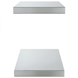 Berkfield Wall Shelves 2 Pcs 50X23.5X3 Cm Silver Stainless Steel - thumbnail 6