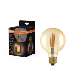 Osram Vintage 1906 Globe 95 55 Filament Dim Lamp 6.5W 824 Gold E27 4 Pack - thumbnail 4