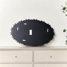 Melody Maison Pink & Green Oval Floral Art Deco Wall Mirror 80Cm X 49Cm - thumbnail 7