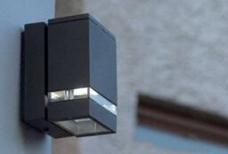 Stylish Outdoor Ip44 Twin Wall Light Sconce In Dark Grey With Energy-Efficient Led Bulbs - thumbnail 2