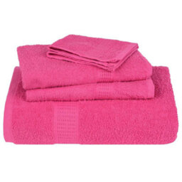 Berkfield 6 Piece Towel Set Pink 360 Gsm 100% Cotton - thumbnail 4