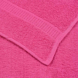 Berkfield 6 Piece Towel Set Pink 360 Gsm 100% Cotton - thumbnail 7