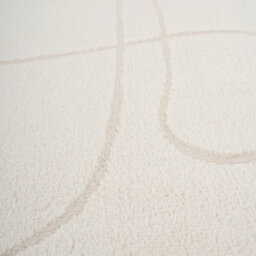 Loomed Cream Beige Free-Form Velvety Soft Rug 120X170Cm - thumbnail 6