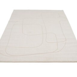 Loomed Cream Beige Free-Form Velvety Soft Rug 120X170Cm - thumbnail 2