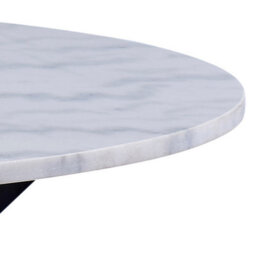 Furniture To Go Heaven Round Dining Table With White Polished Marble Top (L) 110Cm Seats Up To 4 - thumbnail 5