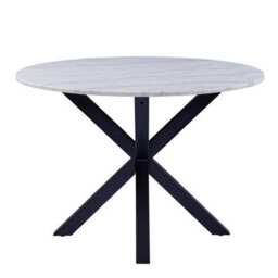 Furniture To Go Heaven Round Dining Table With White Polished Marble Top (L) 110Cm Seats Up To 4 - thumbnail 2
