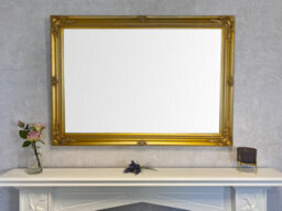 Downton Interiors Extra Large Antique Gold Wood Frame Wall Mirror 106Cm - thumbnail 1