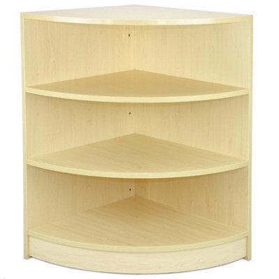 MonsterShop Shop Corner Counter Maple Lm60 Retail Storage Unit Modular Curved Display Showcase Cabinet Reception Clothing Jewellery Store - image 1