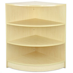 MonsterShop Shop Corner Counter Maple Lm60 Retail Storage Unit Modular Curved Display Showcase Cabinet Reception Clothing Jewellery Store - thumbnail 1