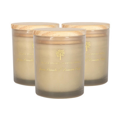 Nicola Spring 3X Green Pomelo & Passion Fruit Scented Candles 130G 21H Natural Single Soy Wax Aromatherapy Candle Home Fragrance - image 1