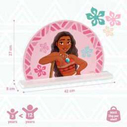 Disney Moana Small Wall Shelf, Decorative Wall Mounted Kids' Shelf, Wooden Floating Shelves For Bedroom And Playroom - thumbnail 3