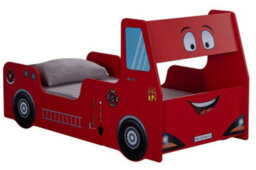 Plush Furniture Sam Fire Engine Children's Bed Frame In Red 3Ft Single (L196Xw96Xd105Cm) - thumbnail 2