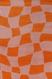 The Rugs Joli Orange And Pink Chequered Rug Soft Dense Pile Easy To Clean And Pet Friendly For Living Rooms And Bedrooms - thumbnail 2