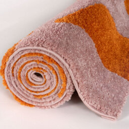 The Rugs Joli Orange And Pink Chequered Rug Soft Dense Pile Easy To Clean And Pet Friendly For Living Rooms And Bedrooms - thumbnail 7