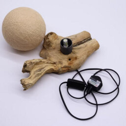 Cream Cotton Wrap Driftglow Lamp Contemporary Table Lighting - thumbnail 3