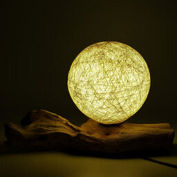 Cream Cotton Wrap Driftglow Lamp Contemporary Table Lighting - thumbnail 2