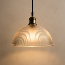 CGC Lighting Cgc Tess Clear Glass Ribbed Dome Lampshade - thumbnail 2