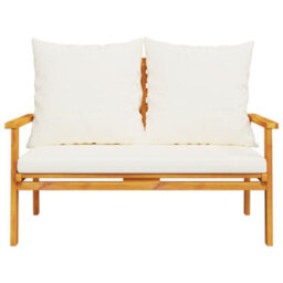 Berkfield 3 Piece Garden Lounge Set With Cushions Solid Wood Acacia - thumbnail 5