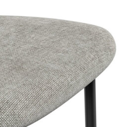 More4Homes Calne White Marble Ceramic Round Dining Table & 4 Myla Linen Grey Chairs - thumbnail 7