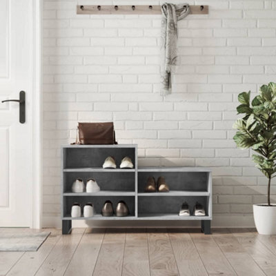 Berkfield Shoe Cabinet Concrete Grey 102X36X60 Cm Engineered Wood - image 1
