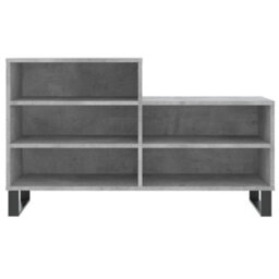 Berkfield Shoe Cabinet Concrete Grey 102X36X60 Cm Engineered Wood - thumbnail 4