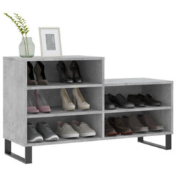 Berkfield Shoe Cabinet Concrete Grey 102X36X60 Cm Engineered Wood - thumbnail 3