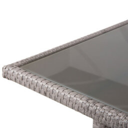 Beliani Garden Dining Table Viterbo 145 Cm 80 Cm Glass Light Grey - thumbnail 8