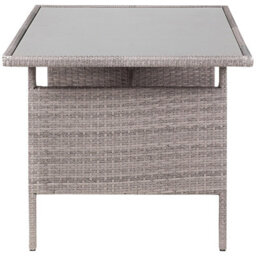 Beliani Garden Dining Table Viterbo 145 Cm 80 Cm Glass Light Grey - thumbnail 6