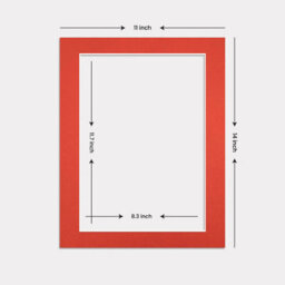 Ak Frames 14X11 Poppy Red Picture Mounts To Fit A4 Aperture Size - Mount Board Only (No Frame Included) - thumbnail 3
