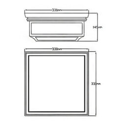 Elstead Shepherd 2 Light Bathroom Flush Mount Ceiling Light Dark Zinc Ip44, E27 - thumbnail 2