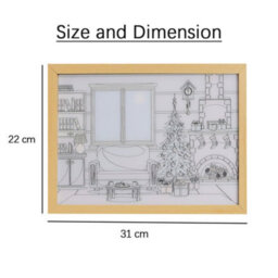 Alivio Decoration Frame Lights Christmas Wall Decoration In Warm Lights 31 X 22Cm - thumbnail 5