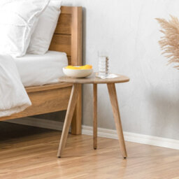 MH London Armstrong Solid Wood Side Table Living Room Wooden Side Table Bedside Natural Side Table - thumbnail 1
