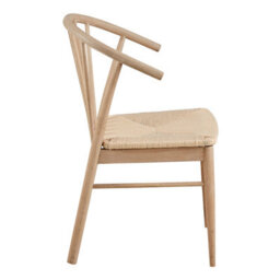 Furniture To Go I Duncan Round Dining Table In White Oak Included 4 Cassandra Dining Chair With Armrest In White Oak - thumbnail 7