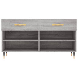 Berkfield Industrial Shoe Bench Grey Sonoma 102X35X55 Cm Engineered Wood - thumbnail 6