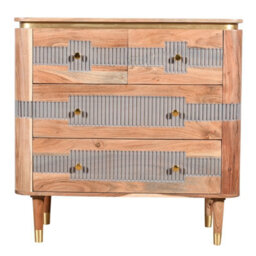 Buttercup Farm Wilton 4 Drawers Chest - Acacia Wood - L40 X W90 X H90 Cm