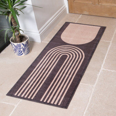 Artsy Doormats Brown Abstract Indoor Washable Doormat - image 1