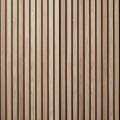 Wall!Supply Sample Wallsupply Ultralight Linari Wood Effect Hd Printed 3D Slat Wall Panels Eps, Natural Oak - image 1
