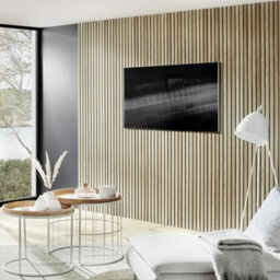 Wall!Supply Sample Wallsupply Ultralight Linari Wood Effect Hd Printed 3D Slat Wall Panels Eps, Natural Oak - thumbnail 7