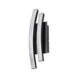 Eglo Lejias Indoor Led Wall Light, Warm White 3000K, Black Steel & Transparent Diffuser, Modern Decorative Lighting - thumbnail 2