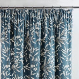 "Sundour Aviary Light Filtering Fully Lined Ready Made Curtain Pair Pencil Pleat Curtains Blue 90X54""" - thumbnail 2