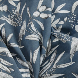 "Sundour Aviary Light Filtering Fully Lined Ready Made Curtain Pair Pencil Pleat Curtains Blue 90X54""" - thumbnail 4