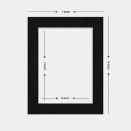 Ak Frames 9X7 Black Picture Mounts To Fit 7X5 Aperture Size - Mount Board Only (No Frame Included) - thumbnail 3