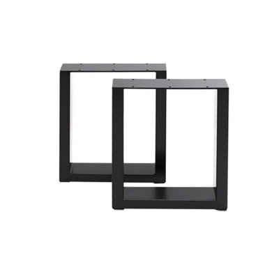 2X Square Table Legs Metal Coffee Desk Leg Stool Bench Furniture Industrial Feet - image 1