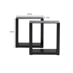 2X Square Table Legs Metal Coffee Desk Leg Stool Bench Furniture Industrial Feet - thumbnail 2