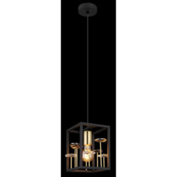 Luminosa Lighting Luminosa Lisbon Pendant Ceiling Light Matt Black 1X E27 - thumbnail 5