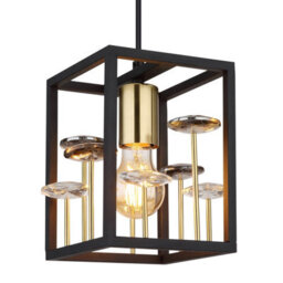 Luminosa Lighting Luminosa Lisbon Pendant Ceiling Light Matt Black 1X E27 - thumbnail 4