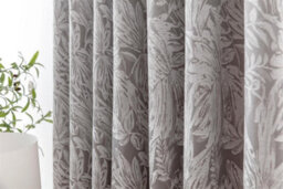 Luxury Living Chenille Jacquard Lined Pencil Pleat Taped Top Curtains Silver - thumbnail 3